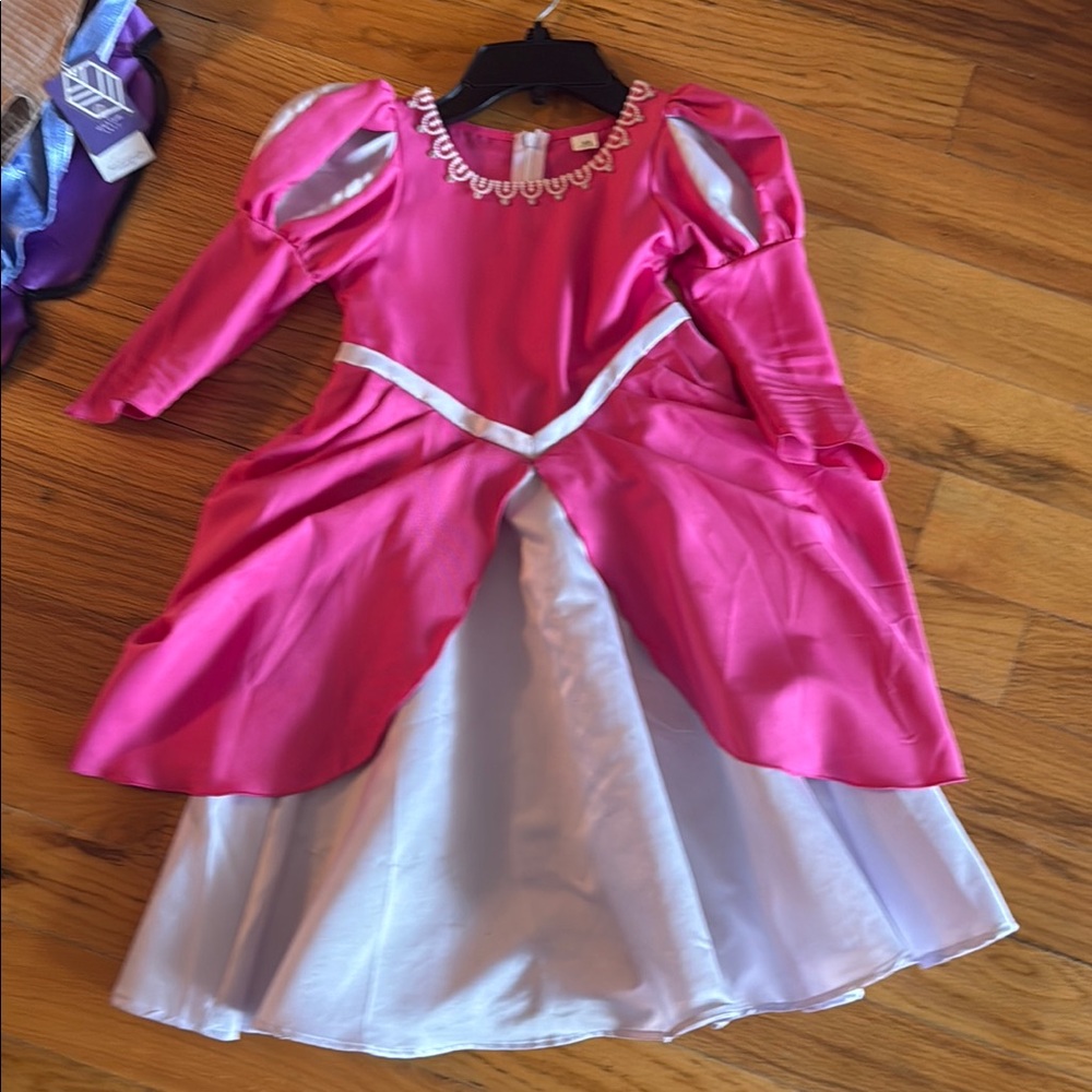 Pink and White Kids Princess aerial Costume